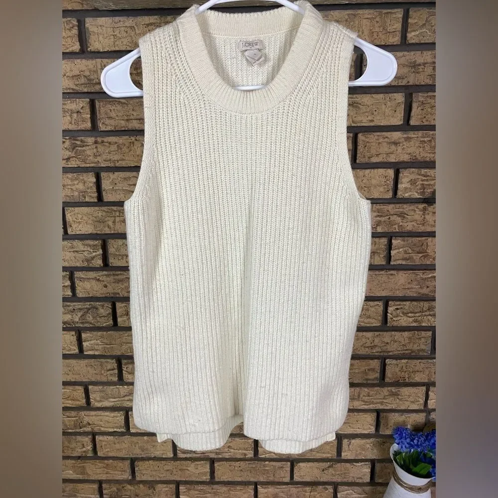J. Crew merino wool blend sleeveless‎ sweater